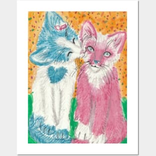 sweet kittens art Posters and Art